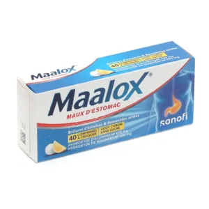 Comprimés Maalox maux d'estomac citron sans sucre