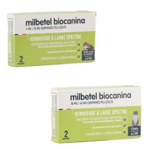 Biocanina Vermifuge chat Milbetel comprimé