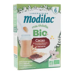 Modilac céréales bio cacao pour bébé