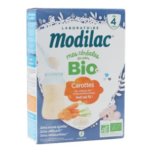 Modilac Bio céréales Carotte bébé