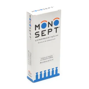 Unidoses Monosept 0,25 collyre irritation oculaire