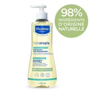 Stelatopia Mustela Huile lavante peau atopique bébé