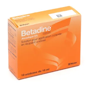 Solution unidoses de Betadine Alcoolique 5% antiseptique