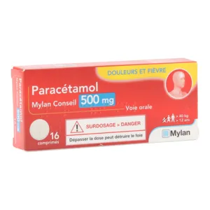Mylan Comprimés 500 mg de paracétamol