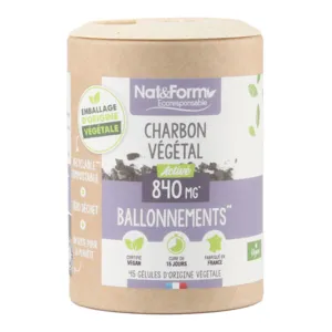 Charbon végétal Nat et Form gélules Ballonnements
