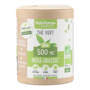Thé vert bio Nat & Form Ecoresponsable gélules Brûle graisse