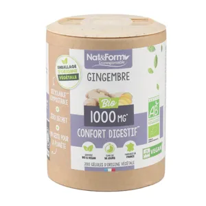 Gingembre Nat et Form bio gélules Confort digestif