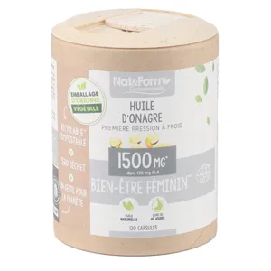 Huile d'onagre Nat & Form Capsules confort pendant les règles