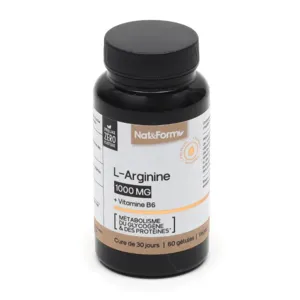 Nat et Form L Arginine 1000 mg + vitamine B6 gélules