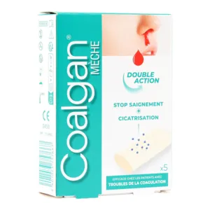 Coalgan mèche hémostatique pour saignements du nez