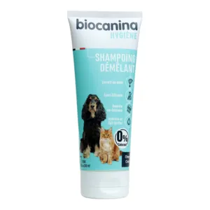 Shampooing Démêlant pour chien et chat à poils longs Biocanina