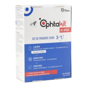 Kit de premiers soins oeil rouge Ophtakit