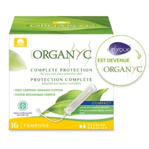 Tampons Organyc en coton bio avec applicateur Normal