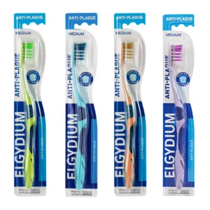 Elgydium Brosse à dents medium anti plaque dentaire