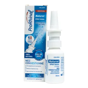 Spray nez bouché à l'eau de mer ProRhinel Naturel
