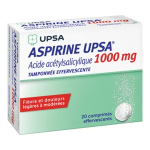Comprimés effervescents UPSA aspirine 1000 mg