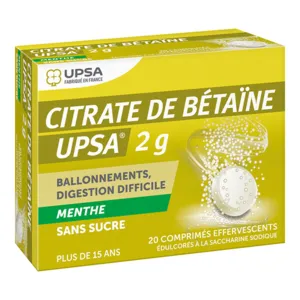 UPSA Citrate de betaine 2g menthe