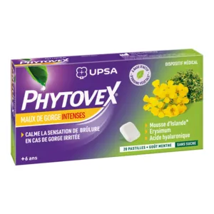 Pastilles Maux de gorge intenses UPSA Phytovex