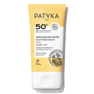 Patyka crème solaire teintée bio SPF 50+ coral friendly formula