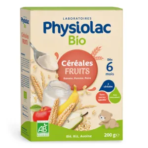 Céréales bébé Pomme Banane Poire Physiolac Bio
