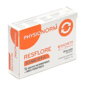 Physionorm probiotiques Resflore Synbiotic en sachets