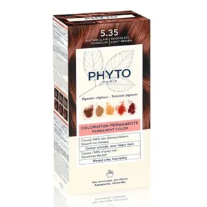 Couleur cheveux phytocolor châtain clair chocolat