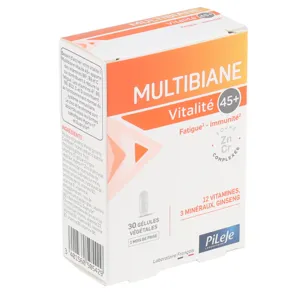 Gélules Multibiane Vitalité 45 ans et plus Pileje