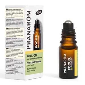 Roll-on Pranarôm Focus huiles essentielles Concentration Bio