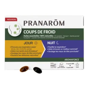 Capsules Jour Nuit Coups de froid Pranarom Aromaforce