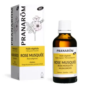 Pranarom huile de Rose musquée Bio pour premières rides