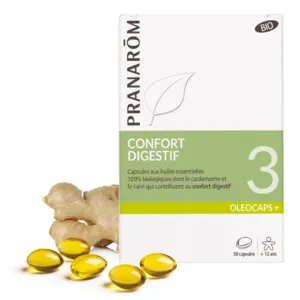 Pranarom capsules Oléocaps 3  Bio Confort digestif
