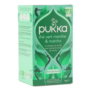 Pukka infusion de thé vert menthe et matcha Bio