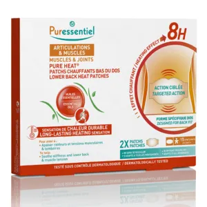 Patchs chauffants aux huiles essentielles Puressentiel pour douleurs lombaires