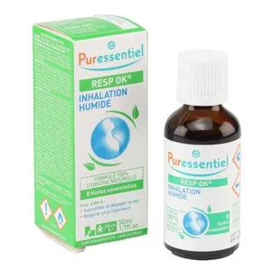 Huiles essentielles pour inhalation humide Puressentiel Resp OK