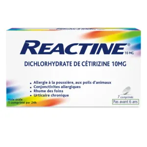 Antihistaminique Reactine 10 mg allergie