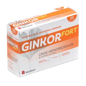 Gélules Ginkor fort crise hémorroïdaire
