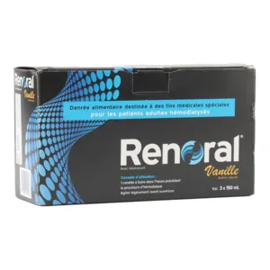 Boisson hyperprotéinée Renoral pour hémodialyse