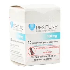 Acide acétylsalicylique Resitune 100 mg