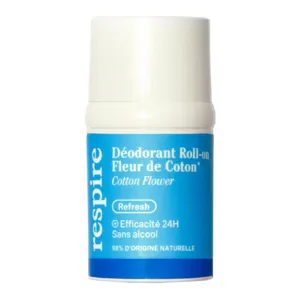 Respire Déodorant roll-on Fleur de Coton rechargeable