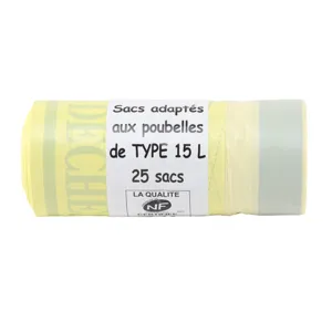 Sac poubelle jaune DASRI x 25