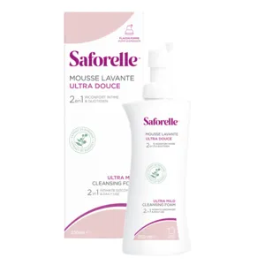 Saforelle mousse lavante ultra douce toilette intime et corporelle