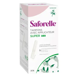 Saforelle Tampon hygiénique Super avec applicateur