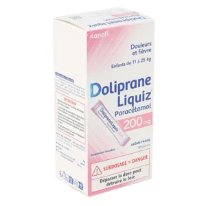 Doliprane stick 200 mg
