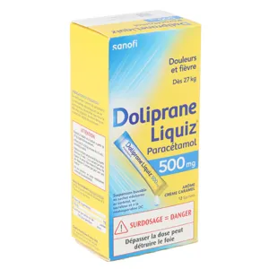Doliprane Liquiz paracetamol 500mg sans sucre sachets