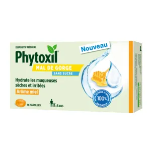 Pastilles Miel gorge sans sucre Phytoxil