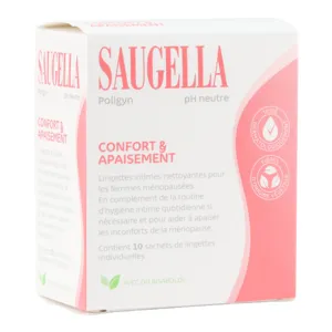 Lingettes intimes sachets individuels Saugella Poligyn