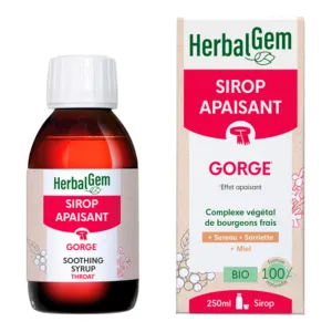 Sirop apaisant Bio HerbalGem gorge irritée