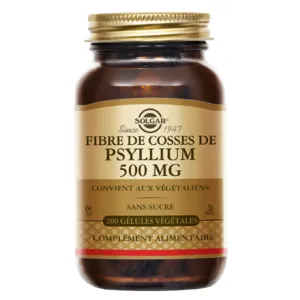 Gélules Solgar fibres de cosses de Psyllium 500 mg