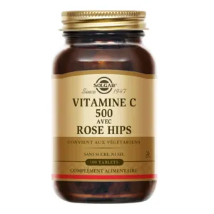Solgar Vit C 500 mg avec Rose hips comprimés