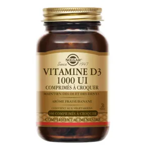 Solgar Vit D3 1000 UI comprimé à croquer